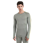 Icebreaker 0A56HAB51XL Базовый слой с длинным рукавом Merino 200 ZoneKnit™ Crew Серый Lichen / Lucid XL