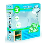 Camco 17-43601 тарелка Stack A 2 Единицы Бесцветный White