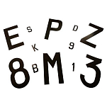 Euromarine 120133 Y Пластиковые наклейки с буквами Белая White 120 mm