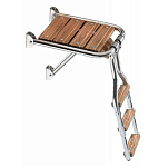 Forniture nautiche italiane 3030431 Mini 3 Шаги Лестница С Платформа Brown / Silver 270 x 390 mm