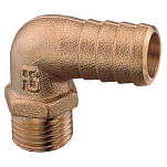 Guidi 1818452 15 mm Изогнутый соединитель шланга Bronze 3/8´´ 