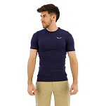 Salewa 00-0000028207-3960-54/2X Базовый слой с коротким рукавом Cristallo Warm Alpine Merino Responsive Голубой Navy Blazer 2XL