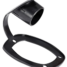 Cap for flush-mount rod holder soft PVC black, 41.168.03NE