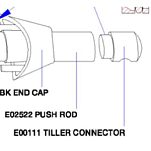 Simrad TPPK32 Крышка конца толкателя Белая