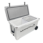 Makala GS50260 200L Жесткий портативный холодильник на колесиках с ручкой White / Grey 127.5 x 62 x 51 cm