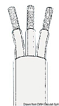 Кабель трёхжильный медный с усиленной изоляцией 2,5 мм2 50 м чёрный/белый/синий, Osculati 14.147.25