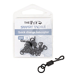 The one fishing 77043720 Helicopter Вертлюг С Быстрой Заменой Бесцветный Black