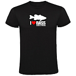 Kruskis CA65500402K037 Футболка с коротким рукавом I Love Bass Черный Black XL
