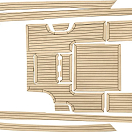 Комплект палубного покрытия для Yamaha FR-26, тик классический, с обкладкой, Marine Rocket teak_FR26_classic_2