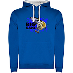 Kruskis SU1067050501K041 Толстовка с капюшоном Big Game Two-Colour Голубой Royal Blue / White 2XL