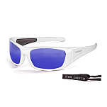 Спортивные очки Ocean Bermuda Белые/Зеркально-синие линзы