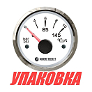 Указатель давления масла 0-10 бар, белый циферблат, нержавеющий ободок, д. 52 мм, Marine Rocket (упаковка из 30 шт.) PGA0010WSMR_pkg_30