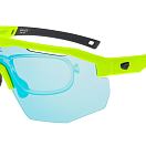 Спортивные очки с диоптриями GOG Argo / Matt Neon Green-Black / White-Blue Lens, rx-e506-5r