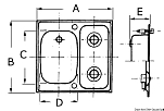 Комбинированная газовая плита SMEV C 490 x 460 с мойкой справа 240 x 340, Osculati 50.101.74DX