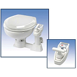 RM69 RM013 Унитаз с системой Sealock, большая чаша, комплект с деревянным сиденьем (белый)