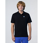 North sails 692451-0999-XXL Поло с короткими рукавами Basic Черный Black 2XL