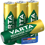 Varta 38657 AA NiMH 2600mAh Mignon 1x4 AA NiMH 2600mAh Mignon Аккумуляторы Зеленый Green