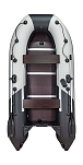 Надувная лодка ПВХ, Ривьера Компакт 3200 СК Комби, светло-серый/черный 4603725300545