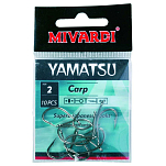 Mivardi M-HCARI4-UNIT Yamatsu Carp Крючки С Одним Глазком Серебристый Black Nickel 4