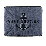 Нескользящий коврик для ванной Marine Business Free Style Navy 50212 500x400мм из серого хлопка