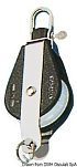 Одношкивный блок с универсальной неподвижно-поворотной головкой и направляющей скобой Viadana Plastinox 45 мм 370 - 950 кг 10 мм, Osculati 55.101.01