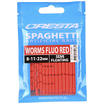 Cresta 4714-902 Spaghetti Worms Искусственные наживки Красный Fluo Red