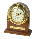 Купить Настольные часы Greenwich Nauticalia 5899 150мм из дерева и полированной латуни 7ft.ru в интернет магазине Семь Футов