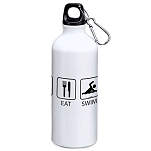 Kruskis MD4049S101S103 Sleep Eat And Swim 800ml Алюминиевая бутылка Бесцветный White
