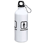 Kruskis MD4049S101K102 Problem Solution Train 800ml Алюминиевая бутылка Серебристый White