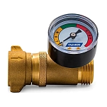 Camco 17-40064 Регулятор давления воды 40-50 фунтов на квадратный дюйм с манометром Золотистый Bronze 3/4´´