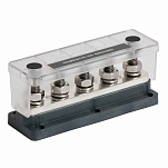 Bep marine 777-BB5S-650 Сборная шина Pro Installer Heavy-Duty With Cover 5x Studs 10 mm 3/8´´ 650A 50V DC Black / Silver