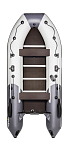 Надувная лодка ПВХ, Ривьера Компакт 3600 НДНД Комби, светло-серый/графит 00201371
