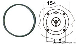 Flange f.hydraulic steering gear Ultraflex round, 45.280.10