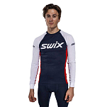 Swix 10115-23-75127-L Базовый слой с длинным рукавом RaceX Classic Голубой Dark Navy / Bright White L