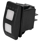 Купить Euromarine 050067 On-Off-On Светодиодный водонепроницаемый кулисный переключатель Black 7ft.ru в интернет магазине Семь Футов