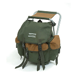 Shakespeare 1154487 Folding Stool With Back Pack Зеленый  Brown / Green