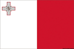 Флаг Мальты гостевой 50 х 75 см, Osculati 35.439.04