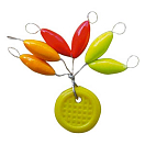 Купить Asari BVOCL Multi Colour Floating Oval Красный  Yellow / Red / Orange (6 pcs) L  7ft.ru в интернет магазине Семь Футов