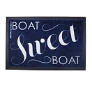Купить Дверной коврик Marine Business Sweet Boat 41265 700x500мм нескользящий из синего/белого полиамида и резины 7ft.ru в интернет магазине Семь Футов
