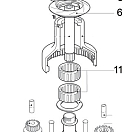 Upper/lower crown and stripper ring 50ST/54ST, 68.953.06