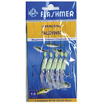 Flashmer AVA2W Alevins Рыболовное Перо 5 крючки Многоцветный Pearly White 2 