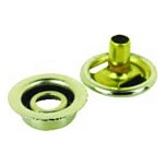 Seachoice 50-59857 Гнездо кнопки 6 Единицы Золотистый Bronce 1/4´´ 