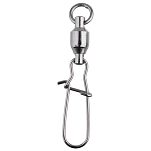 Mikado AMA-A4014-4 Ball Bearing С вертлюгами Fastlock Snap Серебристый Black Nickel 4 