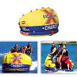 Водный буксируемый баллон трехместный Sportsstuff Excursion Chariot 53-1740 1800 x 1800 x 900 мм желтый/синий/красный