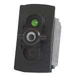 Pros 10418128 Push On-Off-On Черный  Green (12V DC) Single Pole