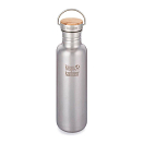 Купить Klean kanteen 1008541 Reflect бутылка 800ml Бамбук крышка Серебристый Brushed Stainless 7ft.ru в интернет магазине Семь Футов