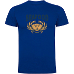 Kruskis CA65500505C066 Футболка с коротким рукавом Seafood Crab Голубой Royal Blue 2XL