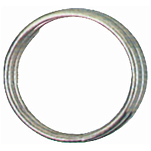 Mustad MA031-NI-49-10 Круглые кольца Серебристый Nickel 4.9 