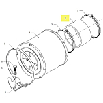 Vetus 16-3370 VD6 Трубка воздушного фильтра турбо