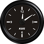 Аналоговые кварцевые часы KUS BB KY09202 Ø52мм 12/24В IP67 12-часовой формат чёрный/чёрный